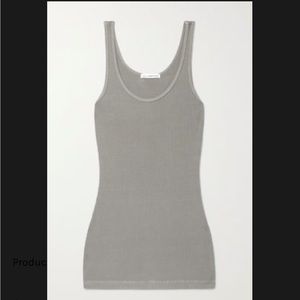 JAMES PERSE: The Daily ribbed stretch-Supima cotton tank — Size 1, Grey